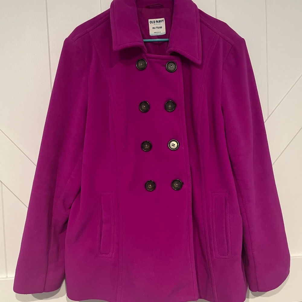 old navy • purple pea coat
